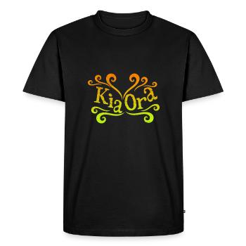 Maori Kia Ora vagues idée de cadeau de tatouage tribal - T-shirt Premium bio Homme - noir - Devant - Nico (187cm)
