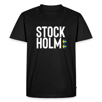 Stockholm - T-shirt Premium bio Homme - noir - Devant - Nico (187cm)