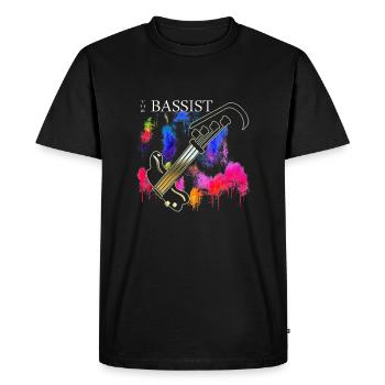 Le bassiste bassiste - T-shirt Premium bio Homme - noir - Devant - Nico (187cm)