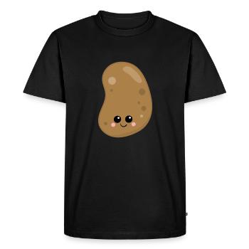 pomme de terre - T-shirt Premium bio Homme - noir - Devant - Nico (187cm)