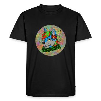 Musique de loup à fourrure - T-shirt Premium bio Homme - noir - Devant - Nico (187cm)