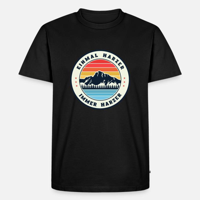 Einmal Harzer, Immer Harzer - Männer Premium Bio T-Shirt - Schwarz