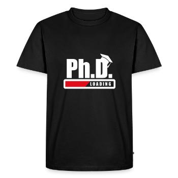Student Ph.D. Loading Doctoral student Funny gift - Men's Premium Organic T-Shirt - black - Front - Nico (187cm)