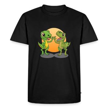 Dino 1 - T-shirt Premium bio Homme - noir - Devant - Nico (187cm)