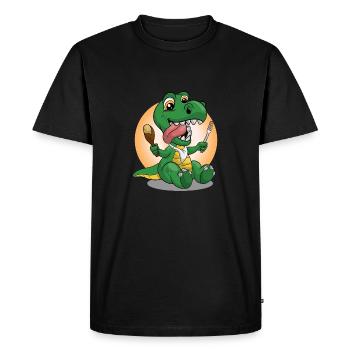 Dino 2 - T-shirt Premium bio Homme - noir - Devant - Nico (187cm)