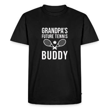 Grandpas Future Tennis Buddy Funny gift idea - Men's Premium Organic T-Shirt - black - Front - Nico (187cm)