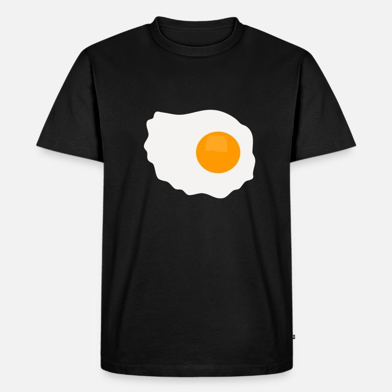 Ei Spiegelei - Männer Premium Bio T-Shirt - Schwarz