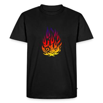 Idée de cadeau de feu de flamme de tatouage tribal - T-shirt Premium bio Homme - noir - Devant - Nico (187cm)