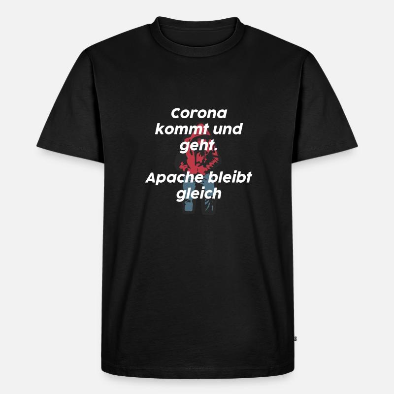Apache - Männer Premium Bio T-Shirt - Schwarz