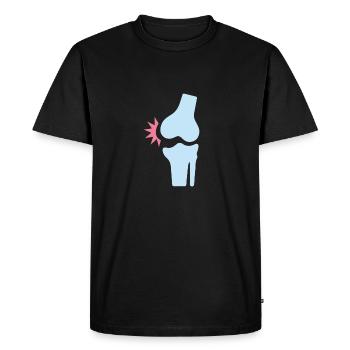 Douleur au genou - T-shirt Premium bio Homme - noir - Devant - Nico (187cm)
