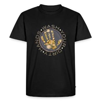 Germes - T-shirt Premium bio Homme - noir - Devant - Nico (187cm)