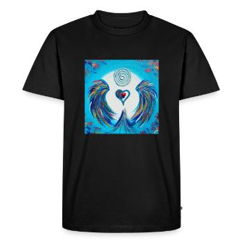 Cœur de l’inspiration - T-shirt Premium bio Homme - noir - Devant - Nico (187cm)