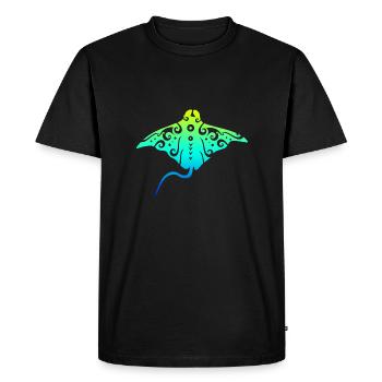 Maori Stingray cadeau de tatouage tribal polynésien - T-shirt Premium bio Homme - noir - Devant - Nico (187cm)
