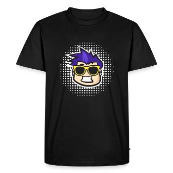 Cool guy with sunglasses and blue hair - Men's Premium Organic T-Shirt - black - Front - Nico (187cm)