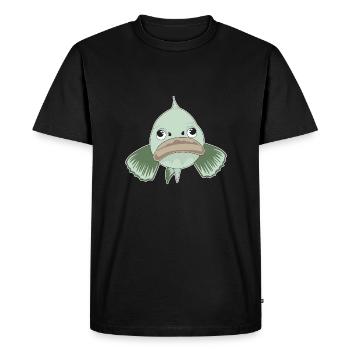 Grumpy Fish Emotion Aquarium Idée cadeau drôle - T-shirt Premium bio Homme - noir - Devant - Nico (187cm)