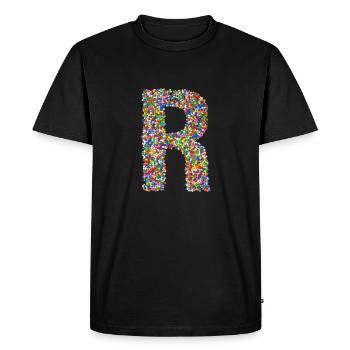 R - Men's Premium Organic T-Shirt - black - Front - Nico (187cm)