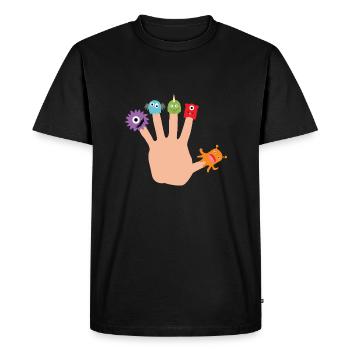 Cinq doigts d’Halloween Kids Idée cadeau - T-shirt Premium bio Homme - noir - Devant - Nico (187cm)