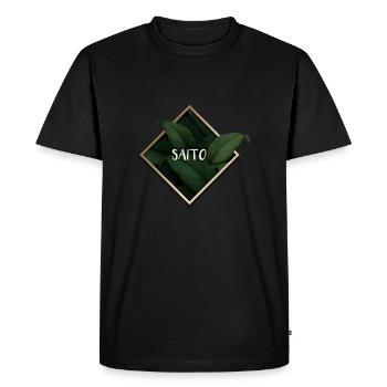 Saito - T-shirt Premium bio Homme - noir - Devant - Nico (187cm)