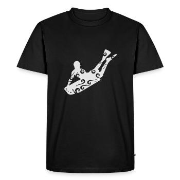 Maori Bodyboarding Surfer Polynésien Tribal Tattoo - T-shirt Premium bio Homme - noir - Devant - Nico (187cm)