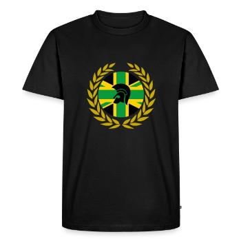 UNITY JAM SKA LAUREL DESIGN - Men's Premium Organic T-Shirt - black - Front - Nico (187cm)