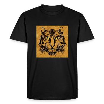 Tigre - T-shirt Premium bio Homme - noir - Devant - Nico (187cm)