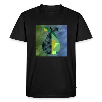 Poire - T-shirt Premium bio Homme - noir - Devant - Nico (187cm)