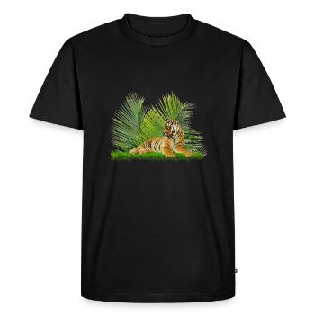 tigre - T-shirt Premium bio Homme - noir - Devant - Nico (187cm)