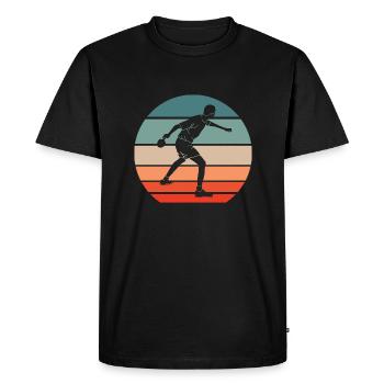 Tennis de table joueur de tennis de table raquette de tennis de table - T-shirt Premium bio Homme - noir - Devant - Nico (187cm)