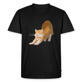 chat rouge - T-shirt Premium bio Homme - noir - Devant - Nico (187cm)