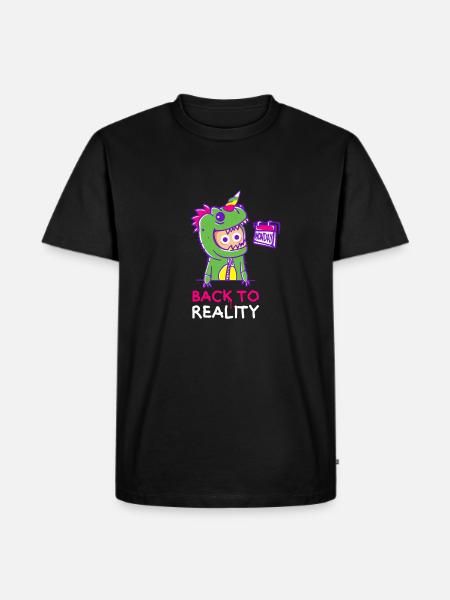 BACK TO REALITY - Men's Premium Organic T-Shirt - black