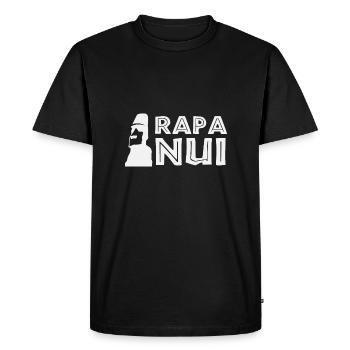 Rapa Nui Moi Île de Pâques Polynésie Idée cadeau - T-shirt Premium bio Homme - noir - Devant - Nico (187cm)