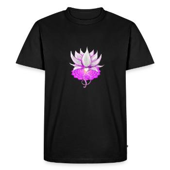 Lotus Couronne chakra - T-shirt Premium bio Homme - noir - Devant - Nico (187cm)