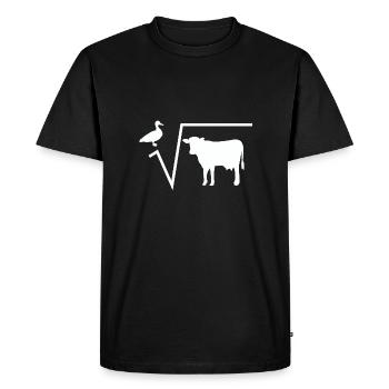 Racine de canard mathématique de vache idée cadeau de professeur de mathématiques - T-shirt Premium bio Homme - noir - Devant - Nico (187cm)