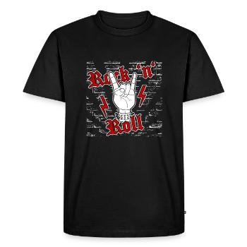 Rock 'n' roll - Men's Premium Organic T-Shirt - black - Front - Nico (187cm)