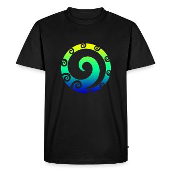 Maori Koru Art cadeau de tatouage tribal polynésien - T-shirt Premium bio Homme - noir - Devant - Nico (187cm)