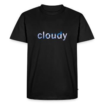 nuage - T-shirt Premium bio Homme - noir - Devant - Nico (187cm)