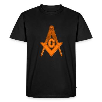 Bronze boussole franc-maçon - T-shirt Premium bio Homme - noir - Devant - Nico (187cm)