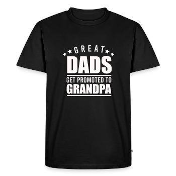 Great Dads Get Promoted To grand-père Idée cadeau - T-shirt Premium bio Homme - noir - Devant - Nico (187cm)