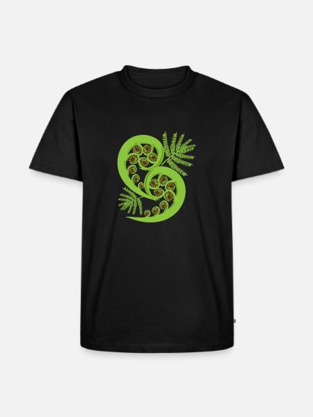 New Zealand Fern Koru Polynesian Tattoo Gift - Men's Premium Organic T-Shirt - black