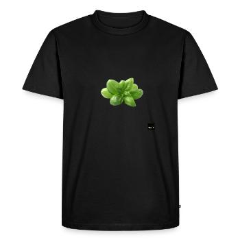 basilic - T-shirt Premium bio Homme - noir - Devant - Nico (187cm)