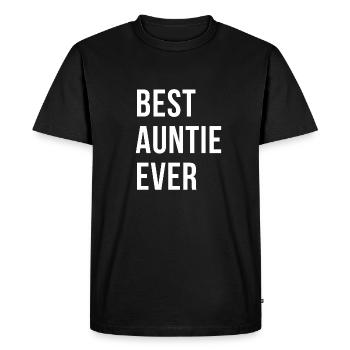 Auntie Best Auntie Ever Womens T Shirt Auntie - Men's Premium Organic T-Shirt - black - Front - Nico (187cm)