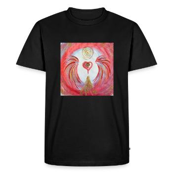 Heart gel of visibility - Men's Premium Organic T-Shirt - black - Front - Nico (187cm)