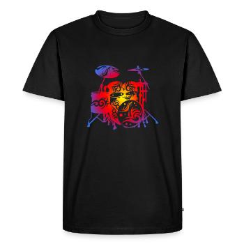 Batterie de batterie de batterie tribale batterie kit de batterie cadeau de batteur - T-shirt Premium bio Homme - noir - Devant - Nico (187cm)