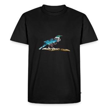Cadeau de tatouage tribal polynésien de voilier maori - T-shirt Premium bio Homme - noir - Devant - Nico (187cm)