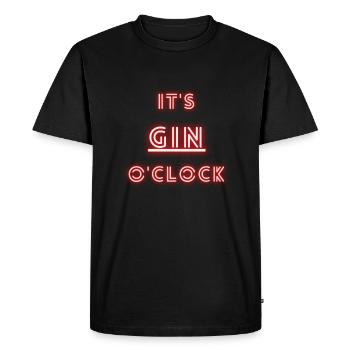 It's gin o'clock | gin - Men's Premium Organic T-Shirt - black - Front - Nico (187cm)
