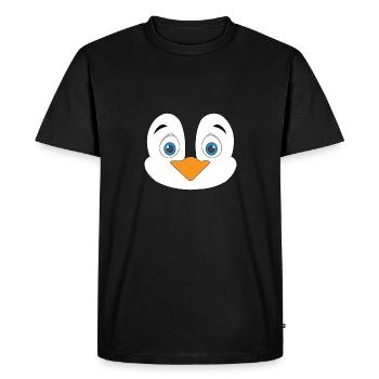 Joli visage de pingouin - T-shirt Premium bio Homme - noir - Devant - Nico (187cm)