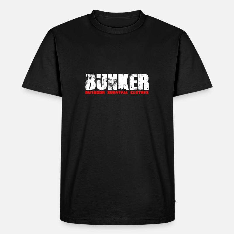 Bunker - Männer Premium Bio T-Shirt - Schwarz