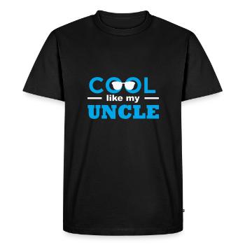 Cool Like My Uncle Baby Twins Partner Look Gift - Men's Premium Organic T-Shirt - black - Front - Nico (187cm)