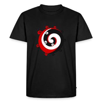 Idée de cadeau de tatouage tribal de drapeau maori de Koru - T-shirt Premium bio Homme - noir - Devant - Nico (187cm)