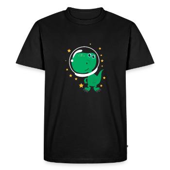 Cadeau pour enfants Space Animals Space Dinosaure - T-shirt Premium bio Homme - noir - Devant - Nico (187cm)